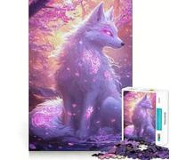 Mystical White Wolf for Adults 1000 Piece Jigsaw Puzzle Thought Toy Anxiety Relief Precise Edge Thoughtful Gift (38x26cm)