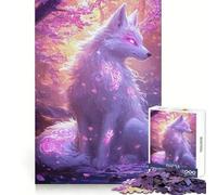 Mystical White Wolf Jigsaw Puzzle for Teenagers 1000 Pieces Memory Gain Calm Relax Design Assembly Classic Gift (50x75cm)