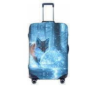 Mystical Winter Fox Glow Travel Luggage Covers - Elasticity Suitcase Covers Protector for Luggage 18-32 Inch