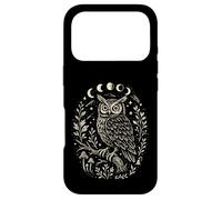 Mystical Wise Owl Folk Art Moon Phases Celestial Stars Case for iPhone 17 Pro