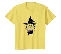 Mystical Witch Brewing Spells Halloween Enchantment T-Shirt, Kids, Lemon, 8 Years