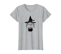 Mystical Witch Brewing Spells Halloween Enchantment T-Shirt, Women, Heather Grey, XL