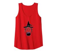 Mystical Witch Brewing Spells Halloween Enchantment Tank Top, Women, Red, XL