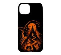 Mystical Witch Halloween Gothic Moon Cat Women's Case for iPhone 15 Plus