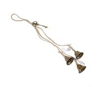 Mystical Witch Wind Chime with 3 Iron Bells for Home Protection and Negative Energy Cleansing in For Witchcraft Decor (A and A)