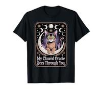 Mystical Witchcore Cat Moon Phases Occult Halloween T-Shirt