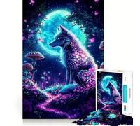 Mystical Wolf 1000 Pieces Jigsaw Puzzles for Teenagers Improve Recall Quiet Hobby Exact Edge Birthday Gift (38x26cm)