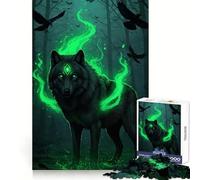 Mystical Wolf Energy Animal Jigsaw Puzzles for Adults1000 Piece Mind Exercise Toy Indoor Fun Precision Cut (38x52cm)