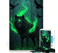 Mystical Wolf Energy Animal Jigsaw Puzzles for Adults1000 Piece Mind Exercise Toy Indoor Fun Precision Cut (38x52cm)