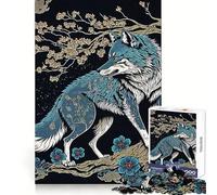 Mystical Wolf Japan 1000 Piece Jigsaw Puzzles for Teenagers Memory Gain Stress Free Design Assembly Heartfelt Gift (38x26cm)