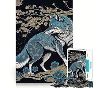 Mystical Wolf Japan 1000 Piece Jigsaw Puzzles for Teenagers Memory Gain Stress Free Design Assembly Heartfelt Gift (38x26cm)