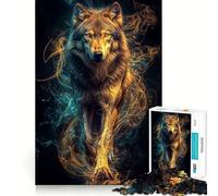 Mystical Wolf Jigsaw Puzzle for Teenagers 1000 Pieces Memory Gain Calm Relax Design Assembly Classic Gift (50x75cm)