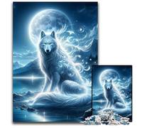Mystical Wolf Jigsaw Puzzles for Adults 1000 Piece Impossible Jigsaw Puzzles for Adults DIY Art Decor 1000 PCS(38x26cm)