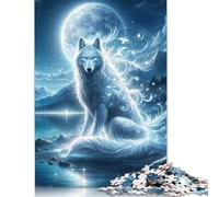 Mystical Wolf Jigsaw Puzzles for Adults 500 Piece Jigsaw Puzzles for Adults Puzzle 500 Pieces Puzzle Gifts 500pcs (52x38cm)