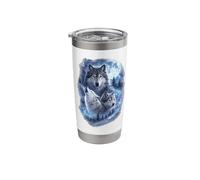 Mystical Wolf Pack Moon Art Stainless Steel Insulated Tumbler
