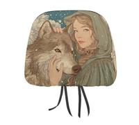 Mystical Wolf Wild Animals Universal Fit Car Seat Covers Front Seats Cover Protector Automatic