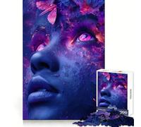 Mystical Woman Portrait with Floral Elements Jigsaw Puzzles for Adults 1000 Pieces Mind Skill Toy Slow Enjoy Design Assembly Lovely Gift (38x26cm)