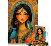Mystical Woman with Birds for Adults 1000 Piece Jigsaw Puzzle Thought Toy Anxiety Relief Precise Edge Thoughtful Gift (50x75cm)