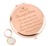 MystiCharm Sister Gifts - Birthday & Graduation Gifts for Sisters - Soul Best Friendship Makeup Mirror
