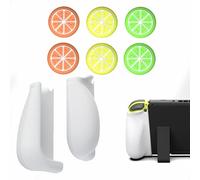 MystiForge Ergonomic Grip &Thumb Grip Caps for Nintendo Switch/Switch OLED, Compatible with Joy-Con Controllers, Anti-Slip Texture for Firm Hold, Compatible with Wrist Strap