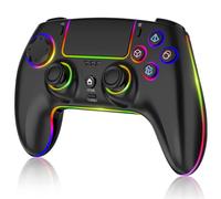 MYSTILUCK Wireless Controller For PS-5/Pro/PC/MAC/iOS/Android/Steam Deck,Gamepad with 7 Color RGB Lighting/Hall Effect Joystick/Dual Vibration/Turbo/Programmable/Headset Jack/Touchpad/1500 mAh Battery