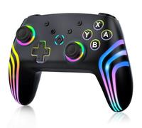 MYSTILUCK Wireless Pro Controller for Switch/Switch 2/Lite/OLED/PC, Gamepad with 7 Color Changing RGB Lighting/Hall Effect Trigger/Dual Vibration/Turbo, Ergonomic Designed Precise Joystick