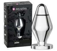 Mystim Little John - Electro Anal Plug - Silver (Large)