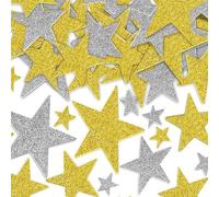 Mystiqut 100PCS Star Stickers - 50 Gold and 50 Silver Self-Adhesive Mini Stars for Teacher Reward, Scrapbook, Crafts, Art, Classroom, and Space Decoration