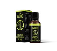 Mystix London | Chinese Wood Element Essential Oil Blend 10 ml | Basil • Cedarwood • Grapefruit • Petitgrain • Rose Geranium • Rosemary | Energising & Balancing Spring Aroma | Vegan, GMO Free