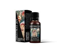 Mystix London | Christmas Joy Essential Oil Blend 10ml | Cedarwood | Cinnamon | Fir Needle | Pine | Lemon | Star Anise | Festive Spiced Citrus Aromatherapy Oil | Diffuser Blend | Vegan, GMO Free