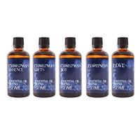 Mystix London | Christmas Time Essential Oil Blend Gift Pack 5x50ml | Christmas Essence, Christmas Joy, Christmas Gifts, Happiness, Love | Perfect as a Gift