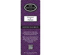 Mystix London | Coconut & Papaya - Wax Melts Clamshell 5 x 90g (50 Cubes) | 100% Natural SOYA Wax | Long-Lasting Fragrance for Aromatherapy & Soothing Atmosphere