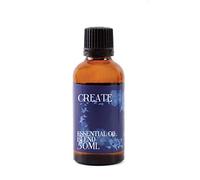 Mystix London | Create Essential Oil Blend 500g | Clary Sage | Frankincense | Lavender | Peppermint | Tangerine | Uplifting Aromatherapy Oil | for Inspiration & Focus | Vegan, GMO Free