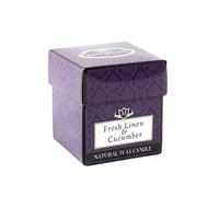 Mystix London | Fresh Linen & Cucumber - Scented Candle Small 8cl | Best Aroma for Home, Kitchen, Living Room and Bathroom | Perfect as a Gift | Reusable Glass Jar