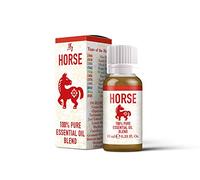 Mystix London | Horse Chinese Zodiac Essential Oil Blend 10ml | 100% Pure & Natural | Aromatherapy for Oil | Gurjun Balsam, Laurel Leaf, Lemon Myrtle, Rose Geranium, Rosemary | Vegan, GMO Free