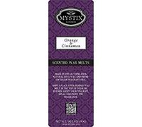 Mystix London | Orange & Cinnamon - Wax Melts Clamshell 90g (10 cubes) | 100% Natural Soya Wax | Long-lasting Fragrance for Aromatherapy & Soothing Atmosphere