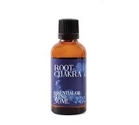 Mystix London | Root Chakra Essential Oil Blend 50ml | Carrot Seed | Clary Sage | Patchouli | Vetiver | Thyme | Earthy Grounding Aromatherapy Oil | for Diffusers, Massage & Bath | Vegan, GMO Free