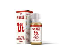 Mystix London | Snake Chinese Zodiac Essential Oil Blend 10ml | 100% Pure & Natural | Aromatherapy for Insight & Elegance | Clove, Eucalyptus, Fennel, Lemon, Rosemary, Ylang Ylang | Vegan, GMO Free