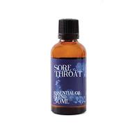 Mystix London | Sore Throat Essential Oil Blend 50ml | Clove | Lemon | Thyme | Sharp Aromatherapy Oil | Bold Herbal Fragrance | for Diffusers & Inhalation | Vegan, GMO Free
