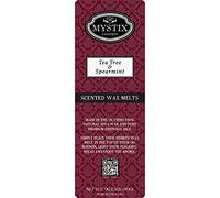 Mystix London | Tea Tree & Spearmint - Wax Melts Clamshell 90g (10 Cubes) | 100% Natural SOYA Wax | Long-Lasting Fragrance for Aromatherapy & Soothing Atmosphere