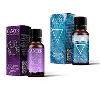 Mystix London | Water Element & Cancer Zodiac Essential Oil Blend Twin Pack | 2×10 ml | 100% Pure & Natural | Aromatherapy for Emotional Balance & Intuition | Vegan, GMO Free