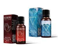 Mystix London | Water Element & Scorpio Zodiac Sign - Astrology Essential Oil Blend Twin Pack (2x10ml) - for Diffusers, Aromatherapy & Massage Blends | Perfect as a Gift | Vegan, GMO Free