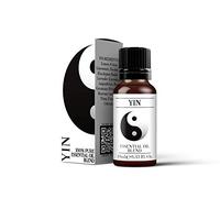 Mystix London | Yin Essential Oil Blend 10ml | Lemon | Eucalyptus | Lavender | Rose Geranium | Ylang Ylang | Calming Aromatherapy Oil | Floral Citrus Scent | for Diffusers & Massage | Vegan, GMO Free