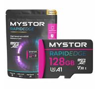 Mystor Micro SD Memory Card for Samsung A16, A24, A34, A15, A25, A35, A55, A14, A26, A36, A56, A04, A05, A06 Micro SD Card for Samsung Phone Memory MicroSD UHS-1 U3 V30 (128GB MicroSD RapdiEdge)