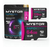 Mystor Micro SD Memory Card, Micro SDXC, compatible with Tapo C460 C245D C615F Camera, 64GB, 100MB/s Read Speed