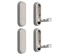 MYSUNBAR 4 Pack Folding Wall Hooks Silver, Invisible Coat Hangers Zinc Alloy, Space-Saving Metal Rack for Entryway Bathroom, No-Drill Adhesive or Screw Mount Foldable Pegs