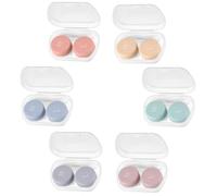 MYSUNBAR Contact Lens Case, Contact Lens Container, Glasses Case, Portable, Protective Case for Contact Lenses, Leak-Proof Travel Contact Lens Case Set of 6, multicoloured, Pocket organiser