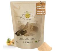 MySuperfoods Organic Maca Root Powder 500g, Grown Above 3,500m in Peru | Source of vitamin B6, which contributes to the regulation of hormonal activity. Naturally malty, milled whole. 100 servings.