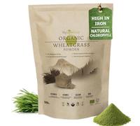 MySuperfoods Organic Wheatgrass Powder 500g, Whole Leaf Greens Powder | High in iron, which helps reduce tiredness and fatigue. It takes 5kg of fresh leaf to make 1kg of powder. 100 servings.