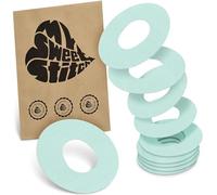 MySweetStitch - 10 x Dexcom G7 Patches Round, Ringpatch Ø 65mm, Waterproof, Breathable, Skin-Friendly, Made in Germany, Mint